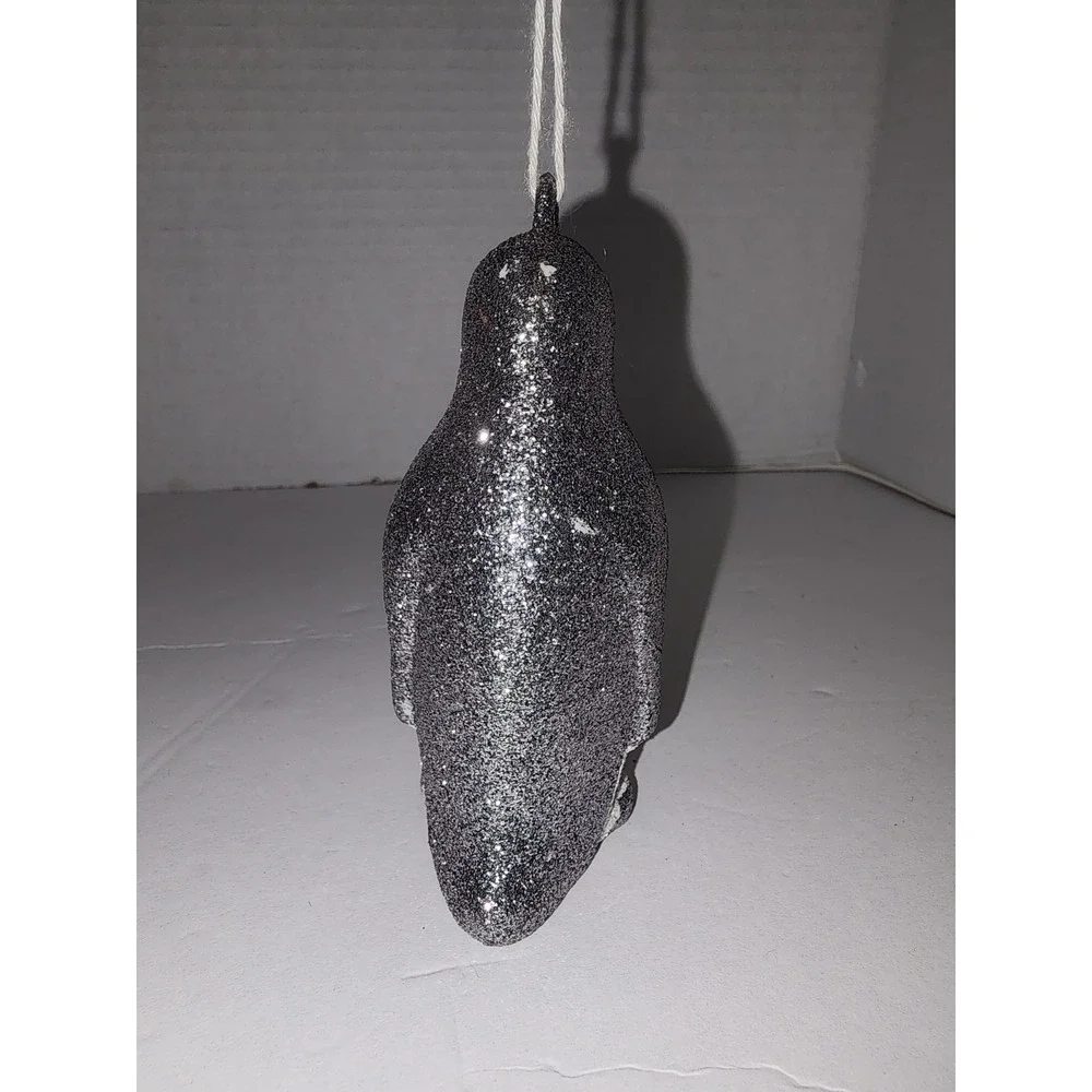 Plastic Glitter Penguin‎ Christmas Tree Ornament